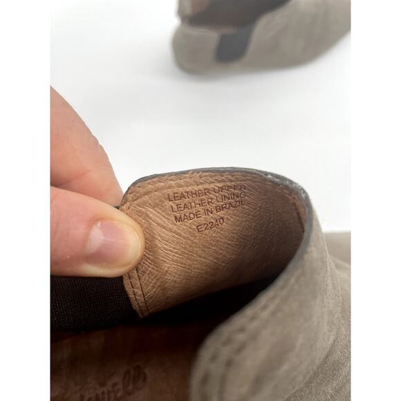Madwell Nico Boot Chelsea Gray Suede Leather Ankle Booties Size 9 Pointed Toe - Picture 9 of 12